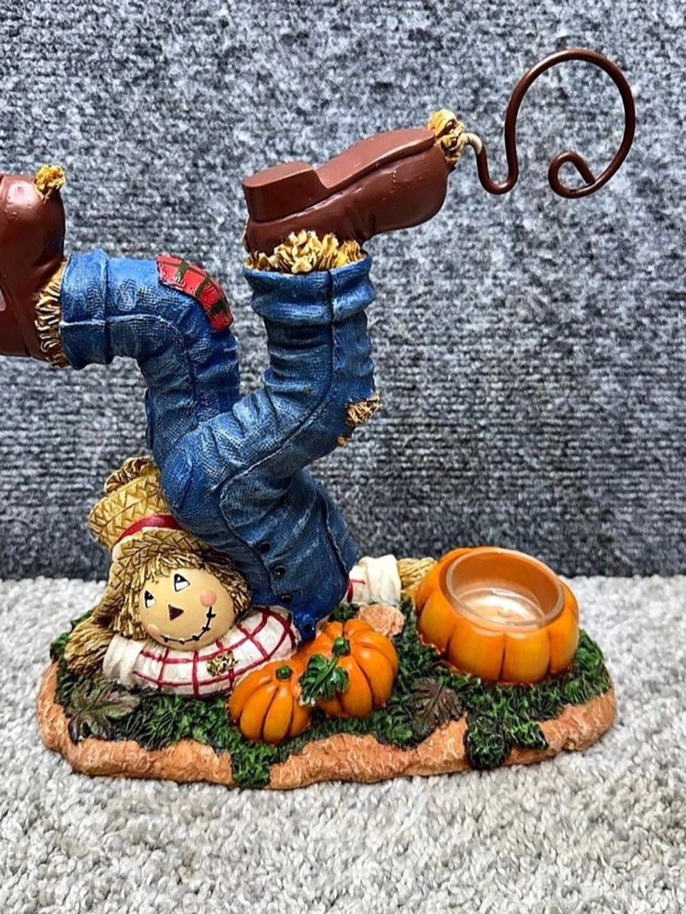 Yankee Candle Hang Scarecrow Tea Light warmer Holder Fall Decor (NO Tart Bowl)